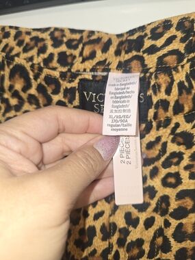 Victoria's Secret Leopard Print Pajama Set - Brown & Black